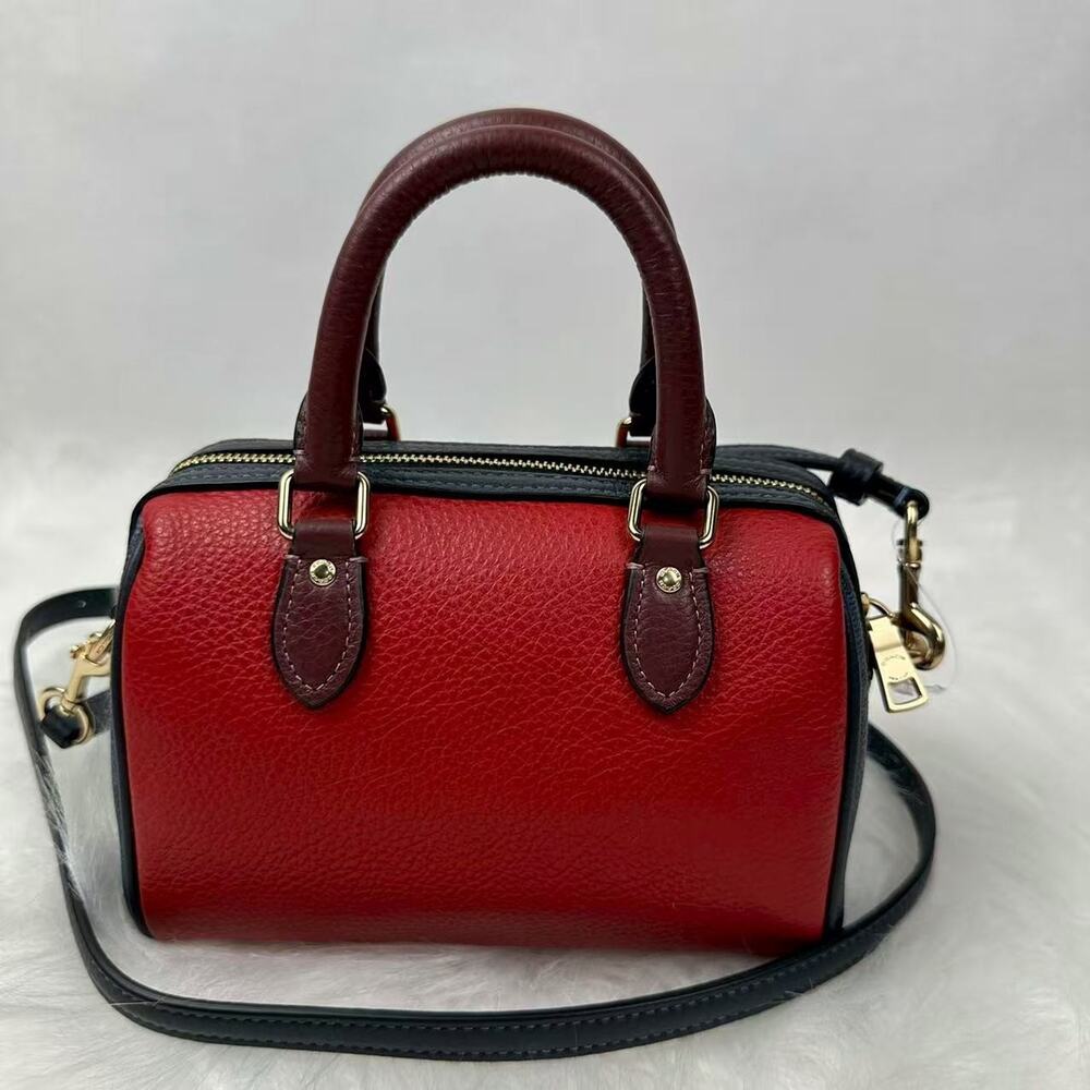 Coach Mini Rowan Crossbody Bag In Colorblock Signature Canvas CBM68 Denim/Bold - Picture 4 of 9